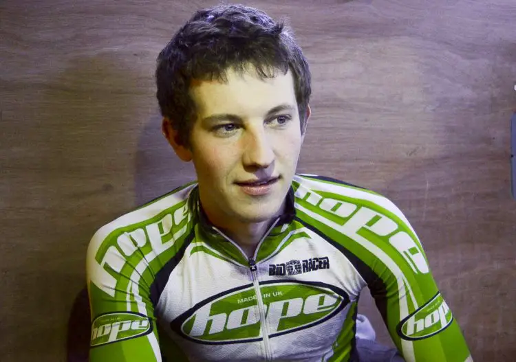 Jack Clarkson, mentally preparing himself for his last U23 race. © Phil Ingham