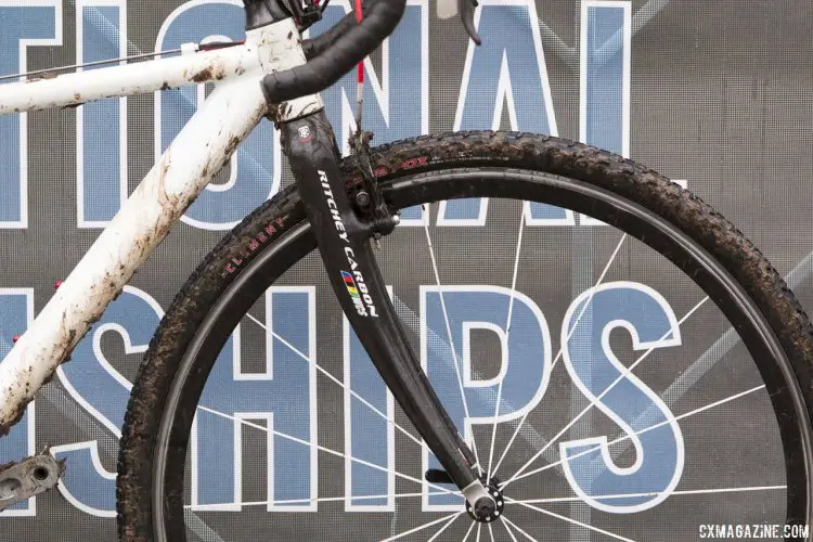 The Ritchey WCS first-generation carbon cyclocross fork is definately not a stock item. © Cyclocross Magazine