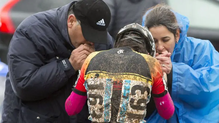 Cold hands or not, cyclocross is a family affair, even at the 2015 USA Cycling Cyclocross National Championships﻿. © Cyclocross Magazine