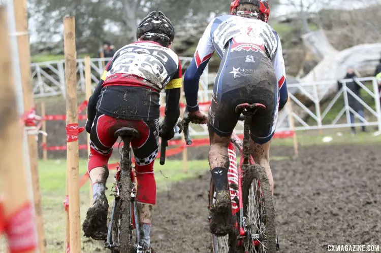 Clouse and Funston had an epic battle for the Junior Men's 15-16 National Championship. © Cyclocross Magazine