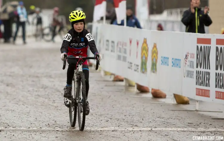 Carden King, winner of the Junior Men's 9-10 race. © Cyclocross Magazine 