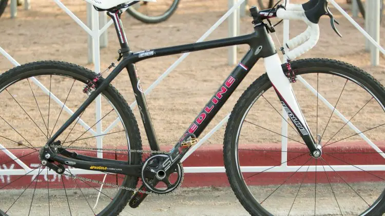 Justin Lindine's "Prototype" Singlespeed Redline Conquest - 2015 Cyclocross National Championships © Cyclocross Magazine