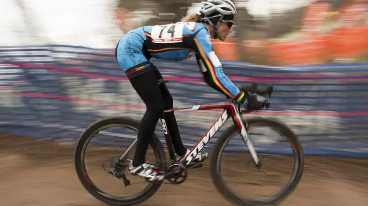 Karen Brems takes the Masters 50-54 Women's Race at the 2015 Nationals. © Cyclocross Magazine