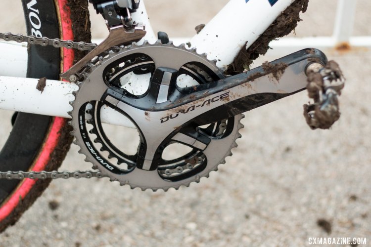 At Koksijde, Legg-Compton learned how to customize the trim of the 9070 Dura-Ace front derailleur to reduce chain drops. Katie Compton's 2015 National Championship-winning Trek Boone cyclocross bike. © Cyclocross Magazine