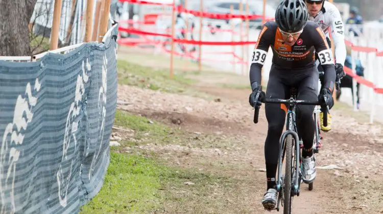 Dwight turned the tables and hit the front on lap two. © Cyclocross Magazine