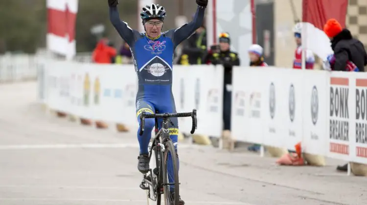 Paul Curley wins his 26th USA Cycling National Championship with the 60-64 Masters title. © Cyclocross Magazine