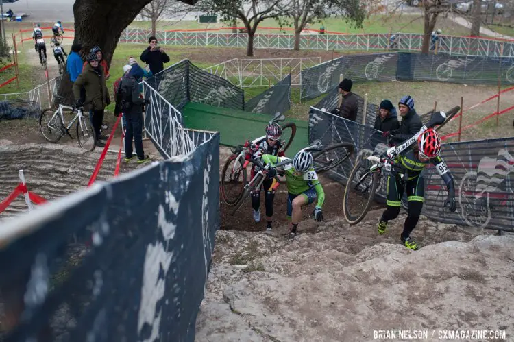 Kris Walker (Idaho Cycling Enthusiasts, at right) would win the battle for fourth. © Brian Nelson