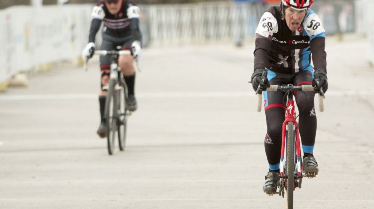 Sweeney outsprints Shere but both win their age groups. © Cyclocross Magazine