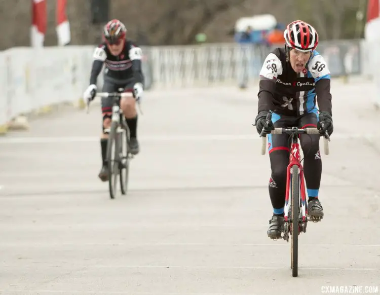 Sweeney outsprints Shere but both win their age groups. © Cyclocross Magazine