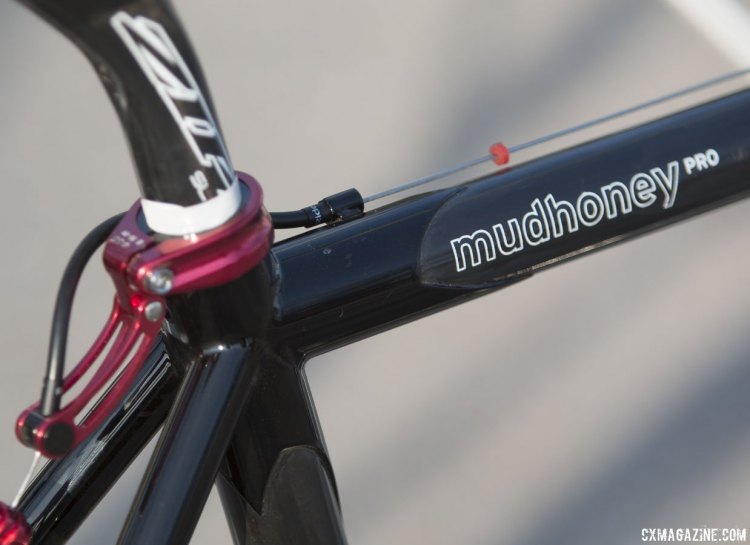 Carbon tubes, titanium lugs. Custom. Mo Bruno Roy's 2015 Singlespeed Cyclocross National Championship-winning Seven carbon/titanium Mudhoney Pro cyclocross bike. © Cyclocross Magazine