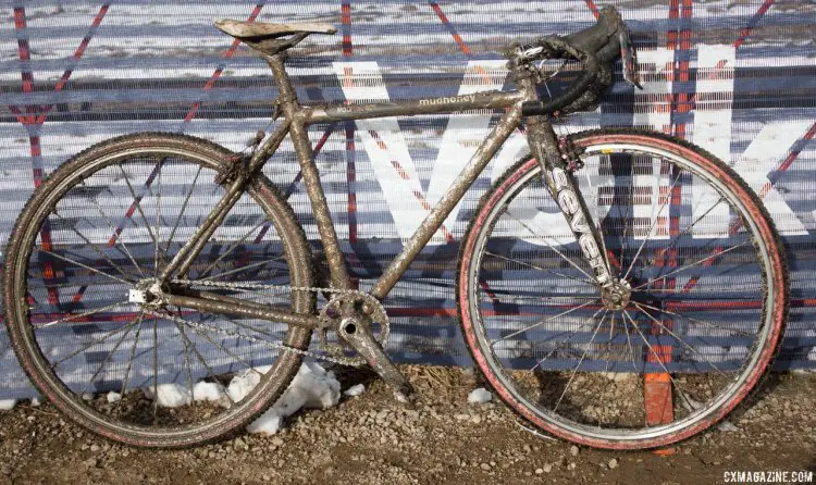 Mo Bruno-Roy's Seven Cycles Mudhoney singlespeed cyclocross bike from Boulder (it was her pit bike for 2015). © Cyclocross Magazine