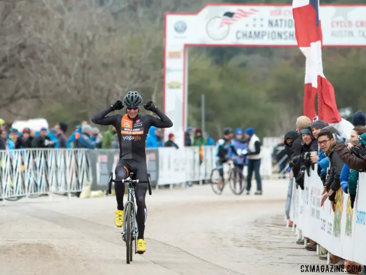 Pete Webber ages up, wins 45-49 National Championship in Austin. © Cyclocross Magazine