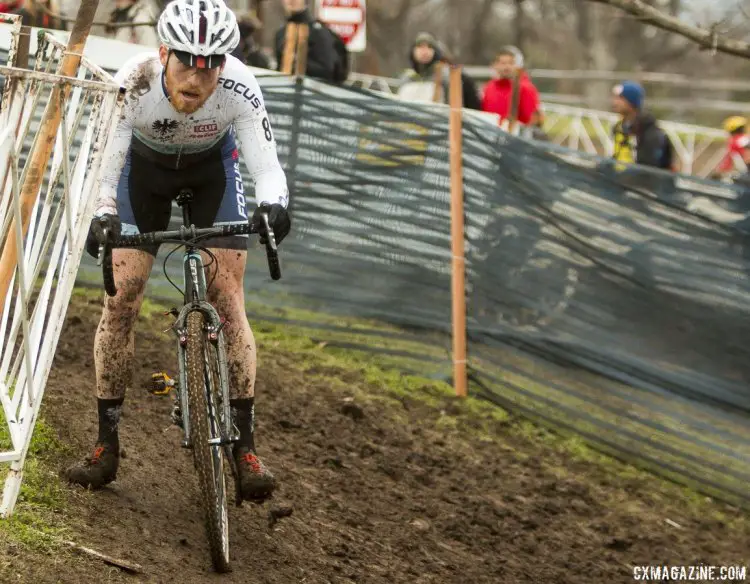 Stephen Hyde had a strong ride to boost his Worlds team chances. 2015 Cyclocross National Championships - Elite Men. © Cyclocross Magazine