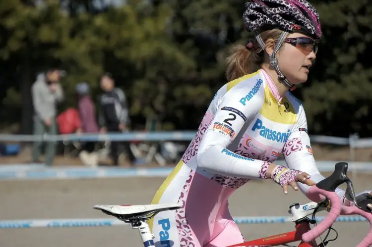 Ayako Toyooka, shown here at Tokyo Cyclocross in 2013, won Sunday with two seconds to spare. Photo from juncooooo on Flickr