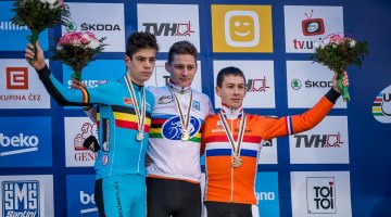 Wout van Aert, Mathieu van der Poel, Lars van der Haar. © Matthew Lasala / Cyclocross Magazine