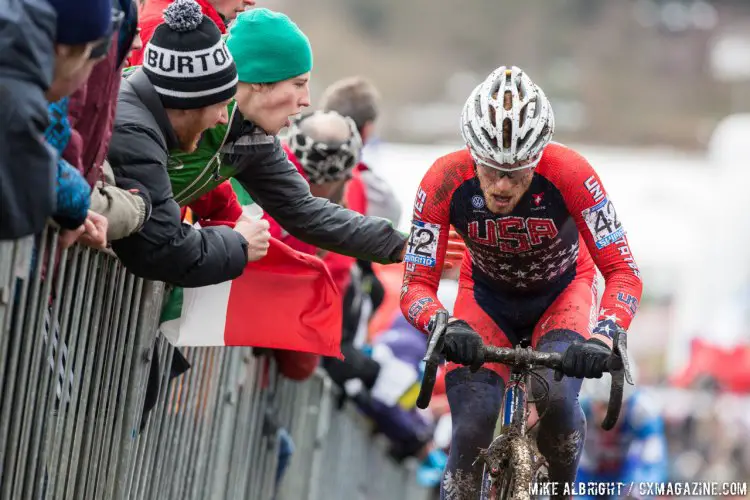 First-time World Championship competitor Stephen Hyde had a tough day after getting held up by a crash, and did not finish.© Mike Albright / Cyclocross Magazine