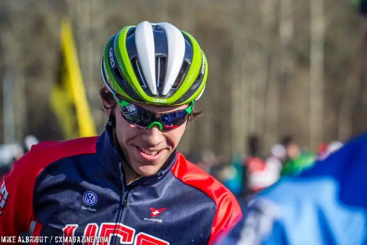 Curtis White before the game begun. U23 Men - 2015 Cyclocross World Championships © Mike Albright / Cyclocross Magazine