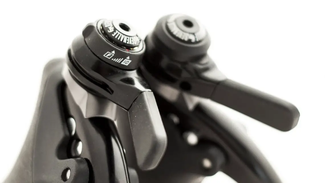 Gevenalle's new GX Shimano 10-speed Dyna-Sys-compatible shifters bring Shadow Plus compatibility to drop-bar cyclists. There's still a friction option should you need it. © Cyclocross Magazine