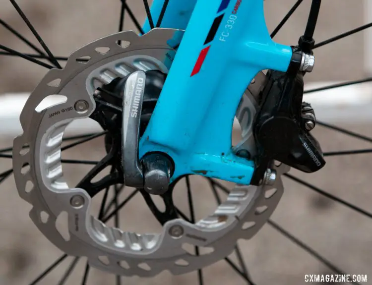 RS785 hydraulic brakes and SM RT99 IceTech rotors, 160mm front, 140mm rear. © Cyclocross Magazinea
