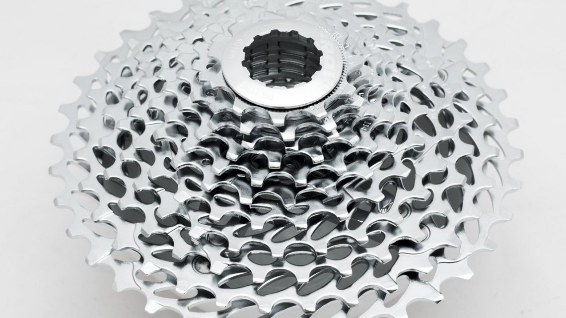 SRAM 1170 11-36 cassette for Force CX1 drivetrains adds range, terrain, and weight. © Cyclocross Magazine
