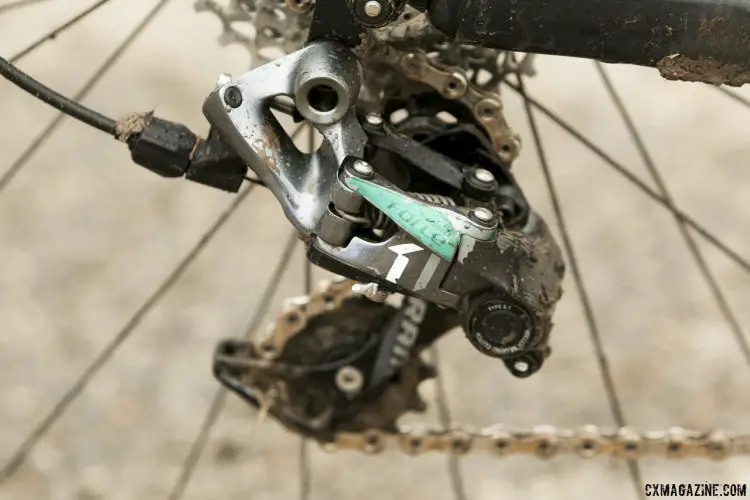 The Force CX1 Rear Derailleur has been a popular choice among national champions at Austin and podium contenders at Tabor. © Cyclocross Magazine