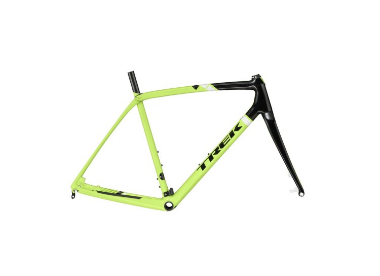 Trek's 2016 Boone carbon frameset will be sold both with cantilever and disc models with a color combination that reminds us of Nys' Crelan-AA bike. Photo from Trek Bicycles.