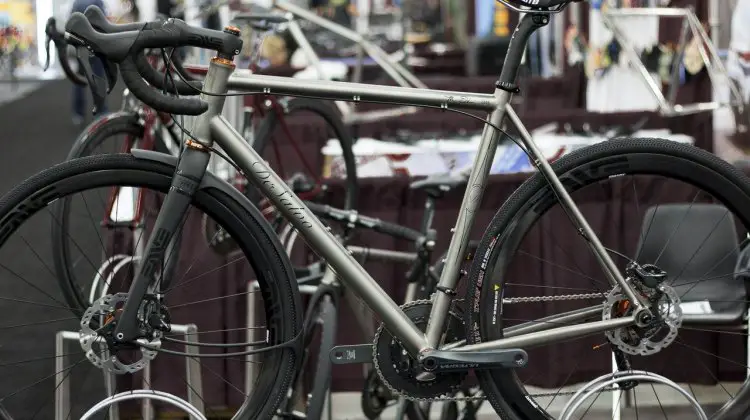 DeSalvo Custom Cycles cyclocross/gravel frames start at just $2550. Custom geo goes for $175 more. NAHBS 2015. © Cyclocross Magazine