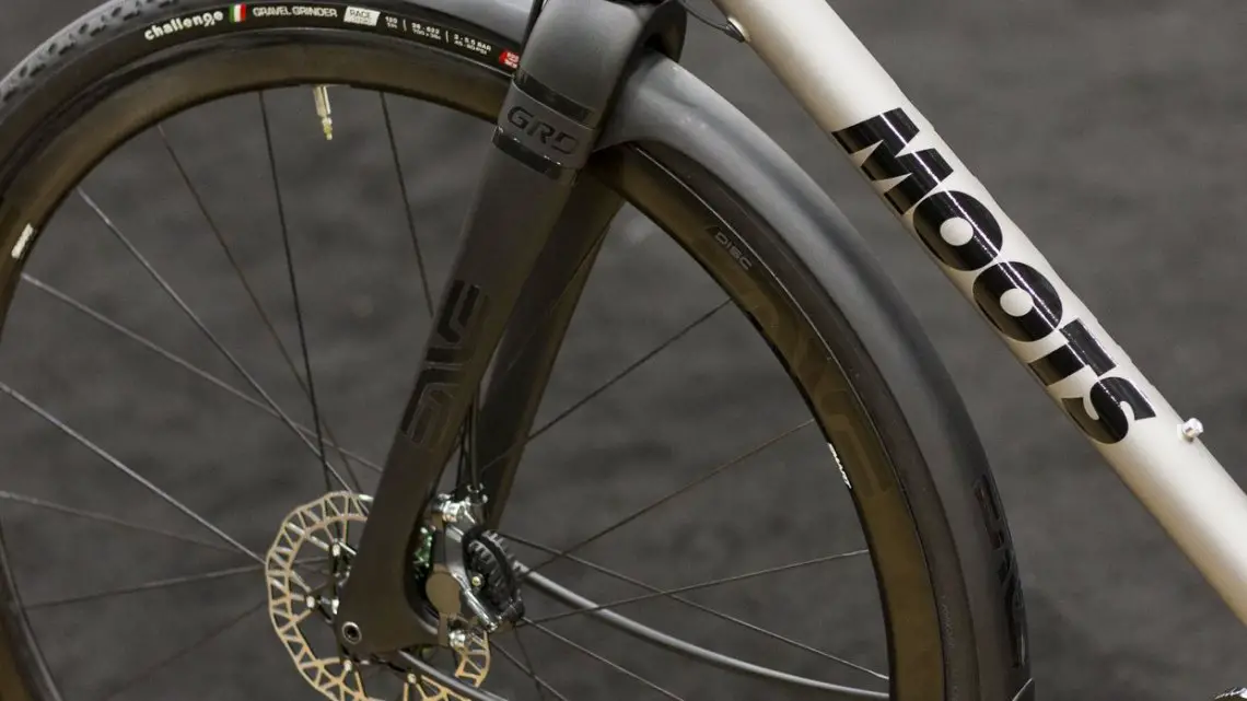 ENVE Composite' GRD (Gravel Road Disc) thru axle fork seen on the Moots Dirt Road prototype bike. NAHBS 2015. © Cyclocross Magazine