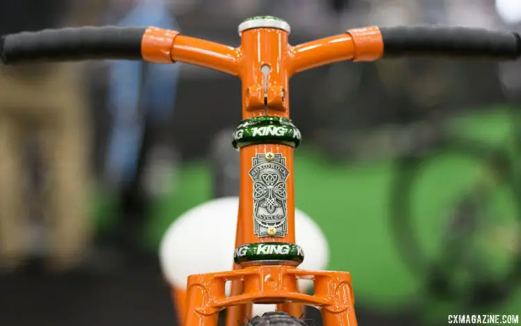 Custom fork, handlebar/stem on this toddler balance bike by Shamrock Cycles. NAHBS 2015. © Cyclocross Magazine