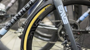 Stinner Frameworks had one of three prototype ENVE GRD gravel forks with built-in carbon fenders. © Cyclocross Magazine