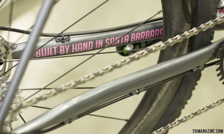 Stinner Frameworks showcased several Santa Barbara-built steel cyclocross bikes. © Cyclocross Magazine