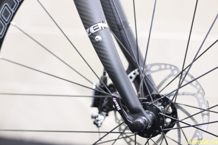 Zen Bike Co. Steel AR45 (All Road 45mm) comes with a carbon fork ready for racks and fenders. NAHBS 2015. © Cyclocross Magazine