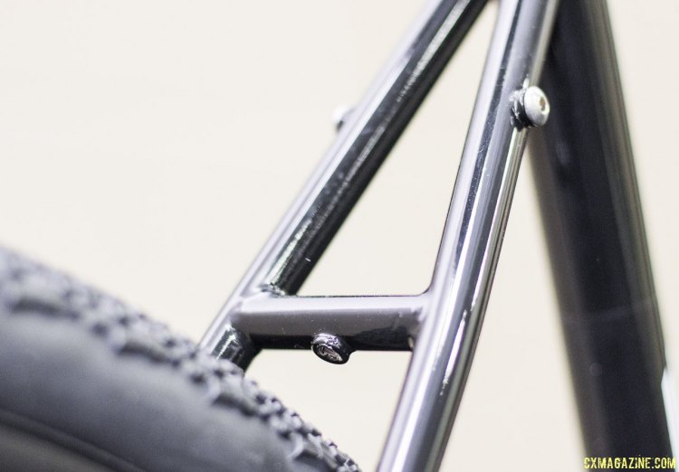 Zen Bike Co. Steel AR45 (All Road 45mm) is ready for racks and fenders. NAHBS 2015. © Cyclocross Magazine