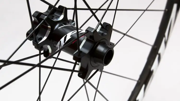 Zipp's new 77/177 hubs shed a few grams, and now accept thru axles with a change of the end caps. © Cyclocross Magazine