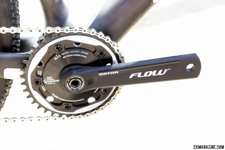 2016 Felt Bicycles showed off its F FRDx cyclocross frameset built with Rotor's new Flow power meter bottom bracket/crankset. © Cyclocross Magazine