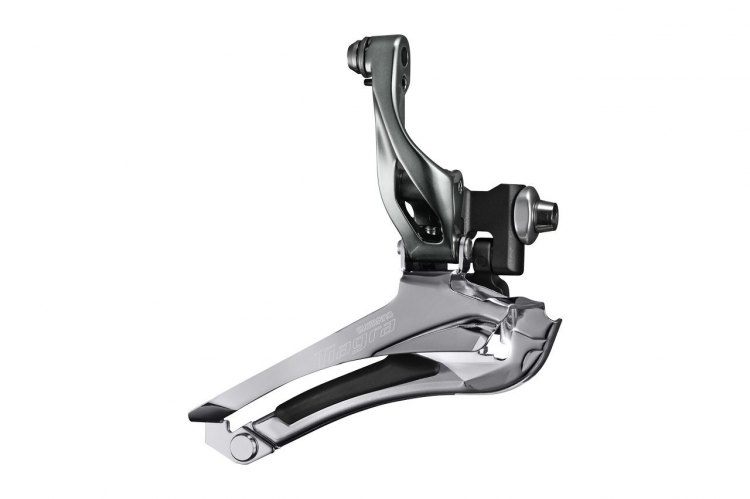 The higher leverage design of Shimano’s higher tier front derailleur has made its way to Tiagra. © Shimano