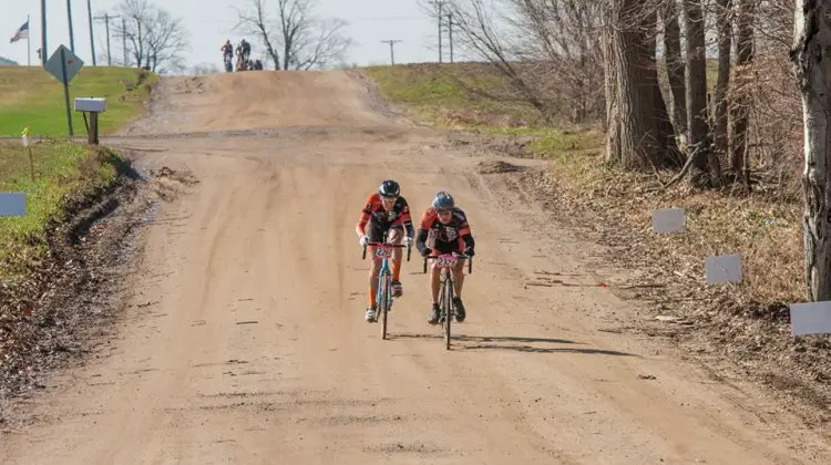 The Lowell 50 race is far more gravel than pavement at Fallasburg County Park. © Jack Kunnen