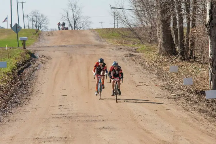 The Lowell 50 race is far more gravel than pavement at Fallasburg County Park. © Jack Kunnen