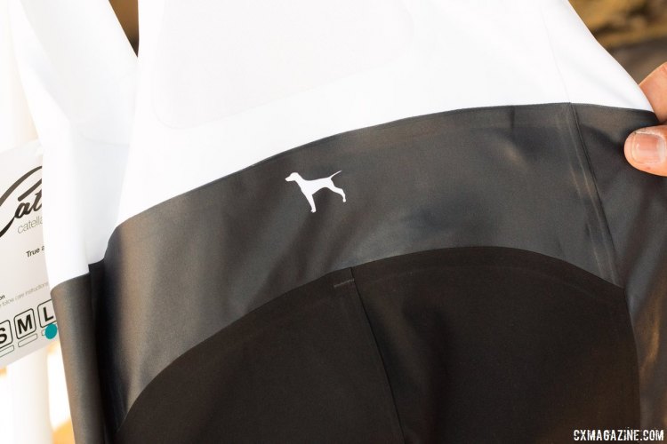 Catella is offering its seamless welded cycling clothing. Bibs are $160, jerseys are $130. Sea Otter 2015. © Cyclocross Magazine