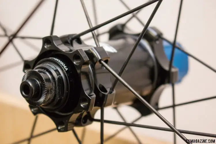 Easton's M1 hubs are used on the disc versions of the EC90 SL carbon tubeless and tubular wheelset. © Cyclocross Magazine