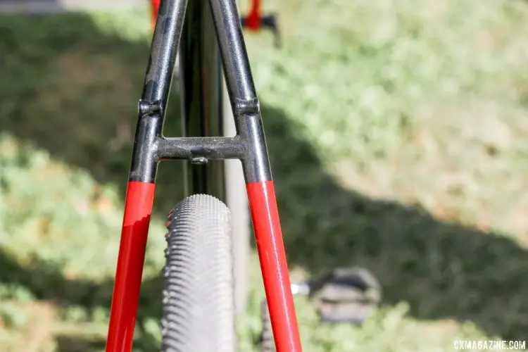 Franco Bicycle's Grimes steel gravel bike offers rack and fender mounts. Sea Otter 2015. © Cyclocross Magazine