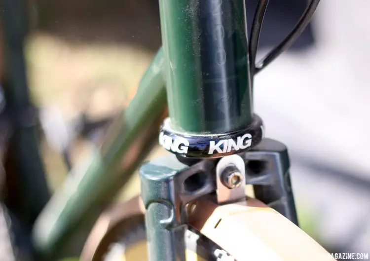 Franco Bicycle's Grimes steel gravel bike with a steel fork and fenders. Sea Otter 2015. © Cyclocross Magazine