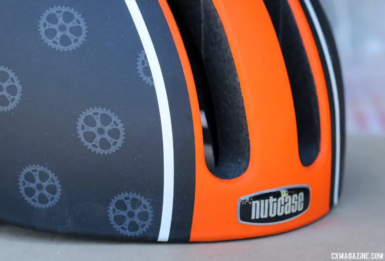 Nutcase had its new Metroride helmet on display. It's deceptively light at 310g, with more vents than the standard Nutcase model. One size, and not for wide noggins. Sea Otter 2015. © Cyclocross Magazine