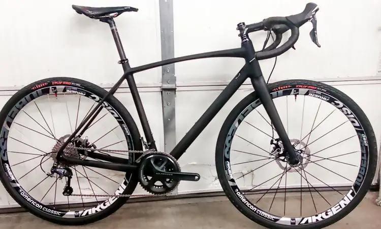 A spy photo of Raleigh's new Carbon Roker Gravel Bike. 