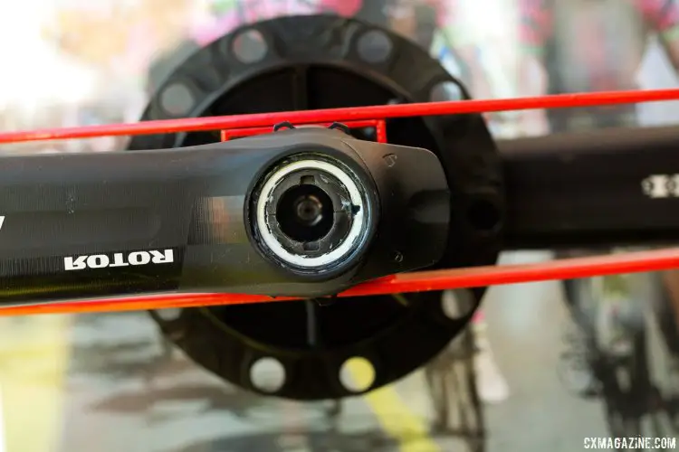 Rotor's new INPower left crank axlebased power meter uses just one AA