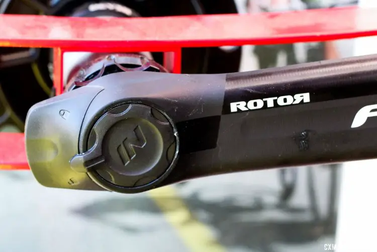 Rotor's new INPower left crank axle-based power meter. © Cyclocross Magazine