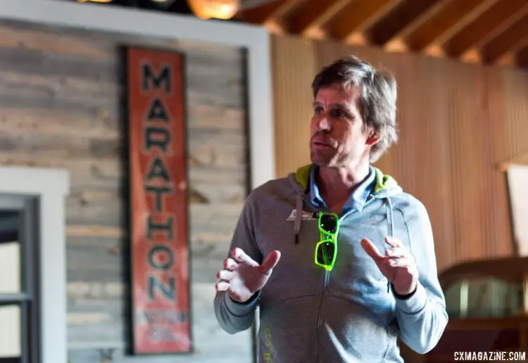 Cyclocross legend Frischi gushes about the new Scott Addict CX bike - Sea Otter 2015. © Cyclocross Magazine