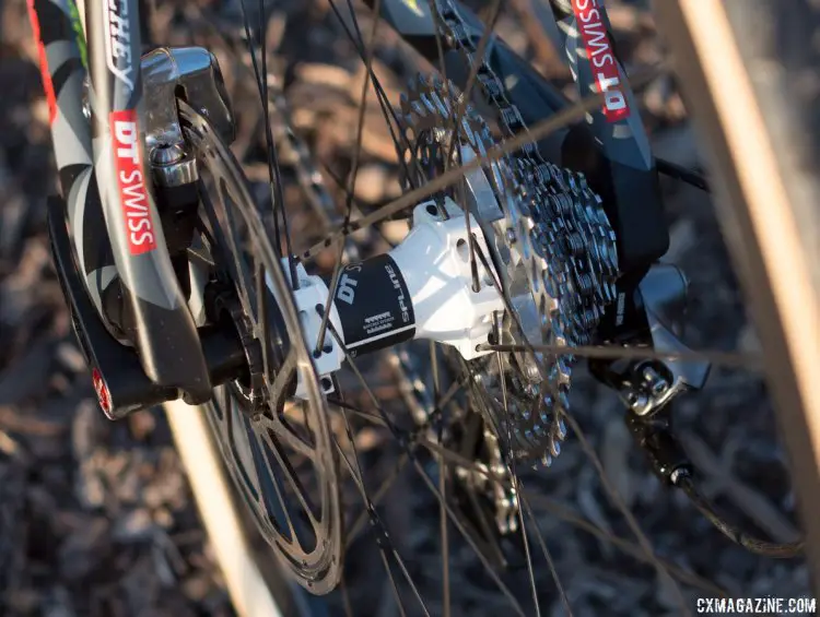 142x12mm thru axle in the rear. Scott Addict CX 2016 launch - Sea Otter 2015. © Cyclocross Magazine