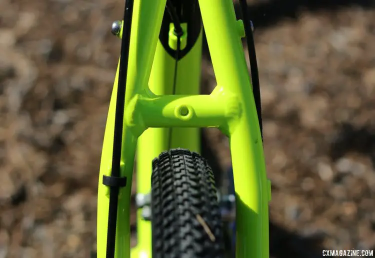 WTB's All Terrain (formerly All-Terrainasaurus) tires, plus rack and fender mounts. ChainReaction, based in Ireland, says shipping is free to the States. Sea Otter cyclocross and gravel. © Cyclocross Magazine