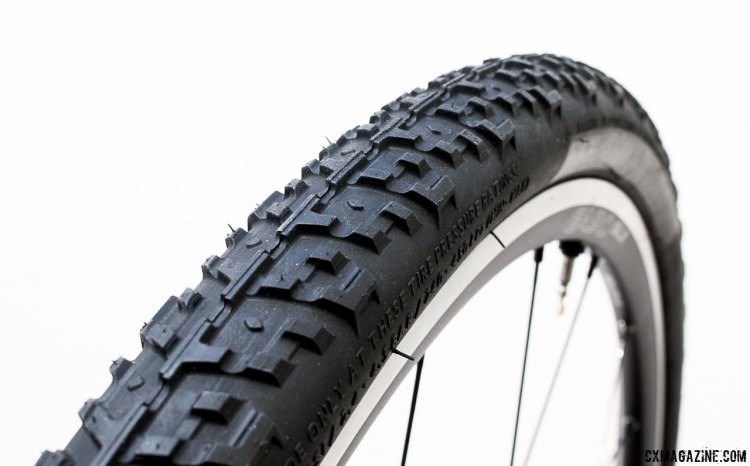 WTB's new Nano TCS 40c tubeless gravel tire holds air well on Road Tubeless rims. © Cyclocross Magazine